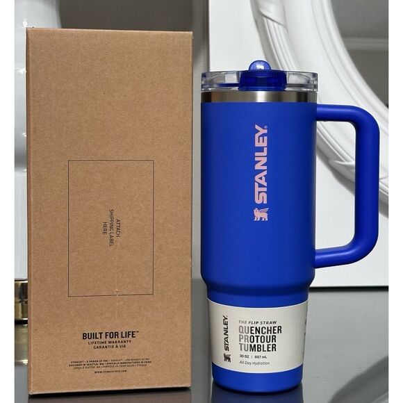 STANLEY QUENCHER PROTOUR FLIP STRAW TUMBLER, 30OZ- ROYAL BLUE - Picture 1 of 5